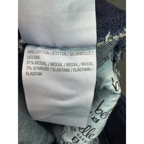 Belle By Kim Gravel  womens 2P Dark Wash Denim Pants With Embellished Cuff - Picture 13 of 13